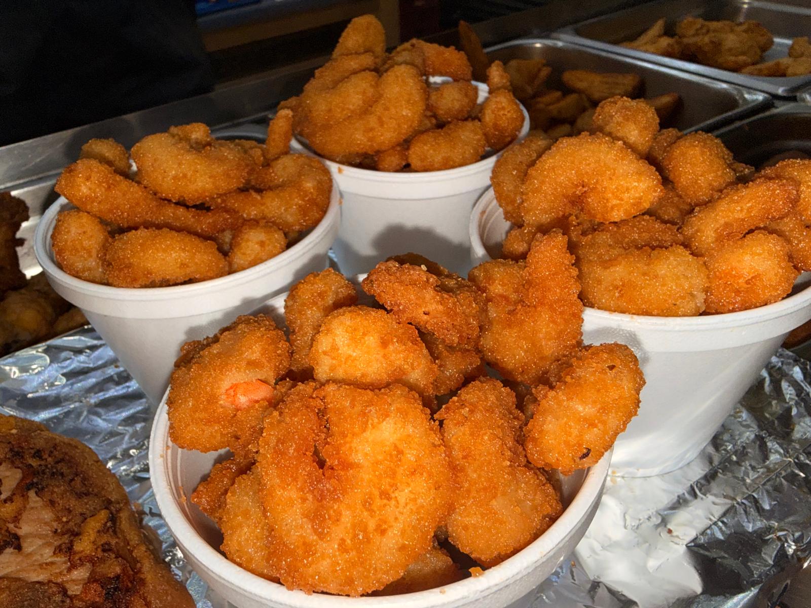 Fresh fried shrimp and seafood baskets