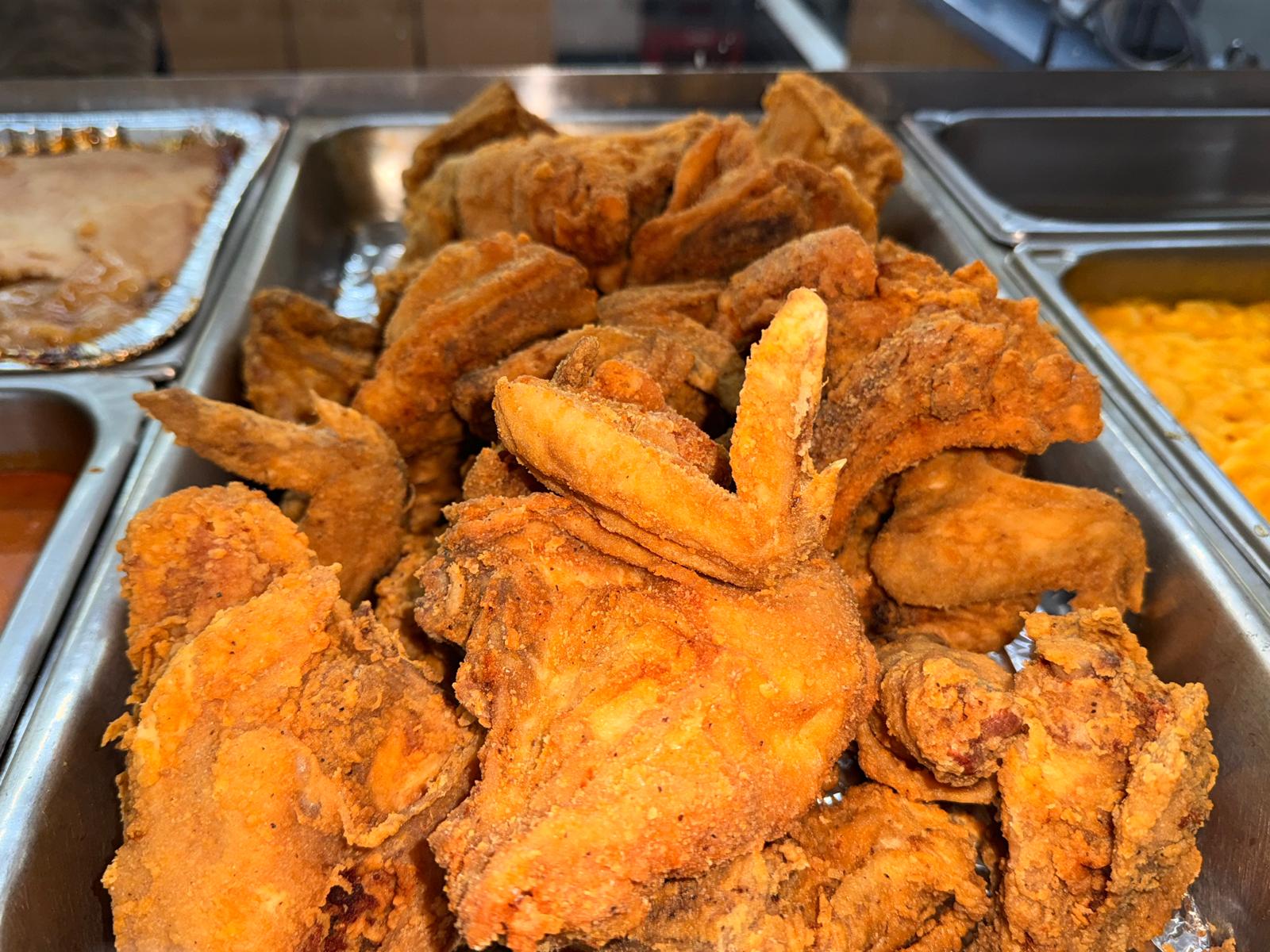 Hot fried chicken at the deli counter